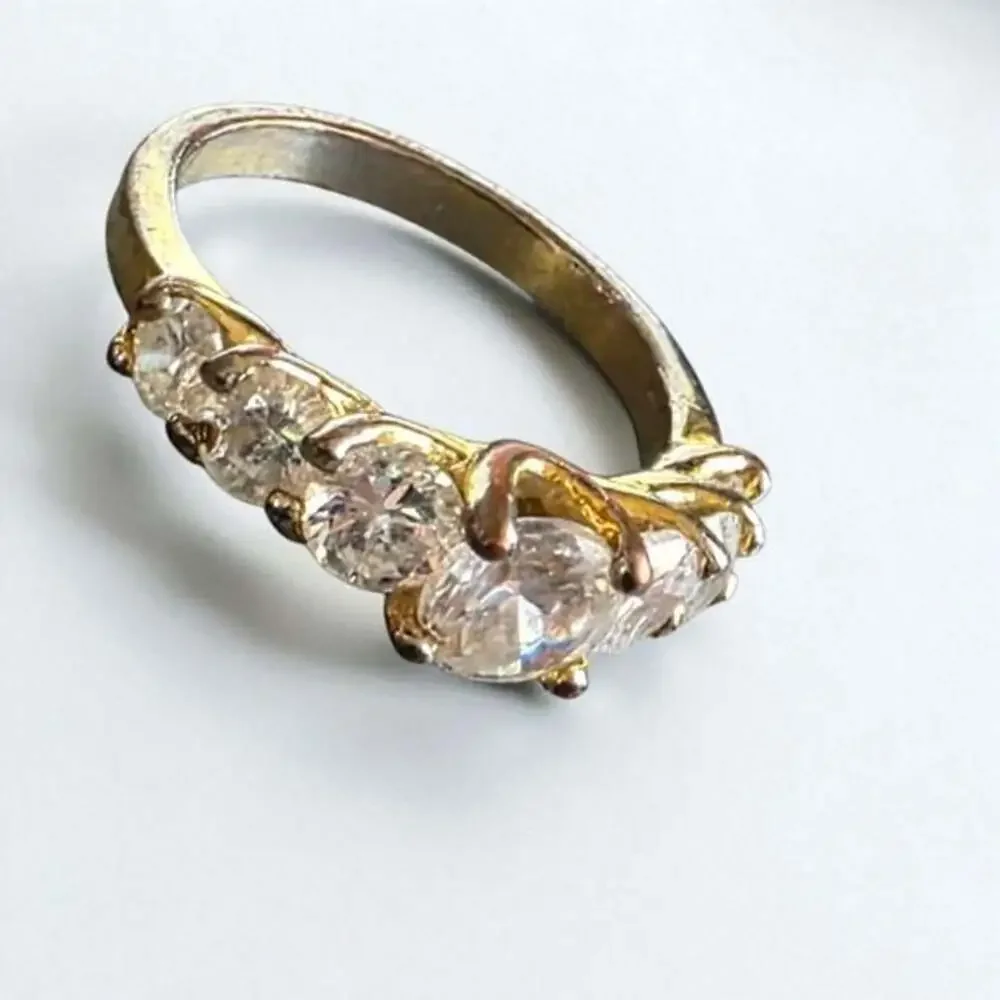 Gold and CZ Women's Ring